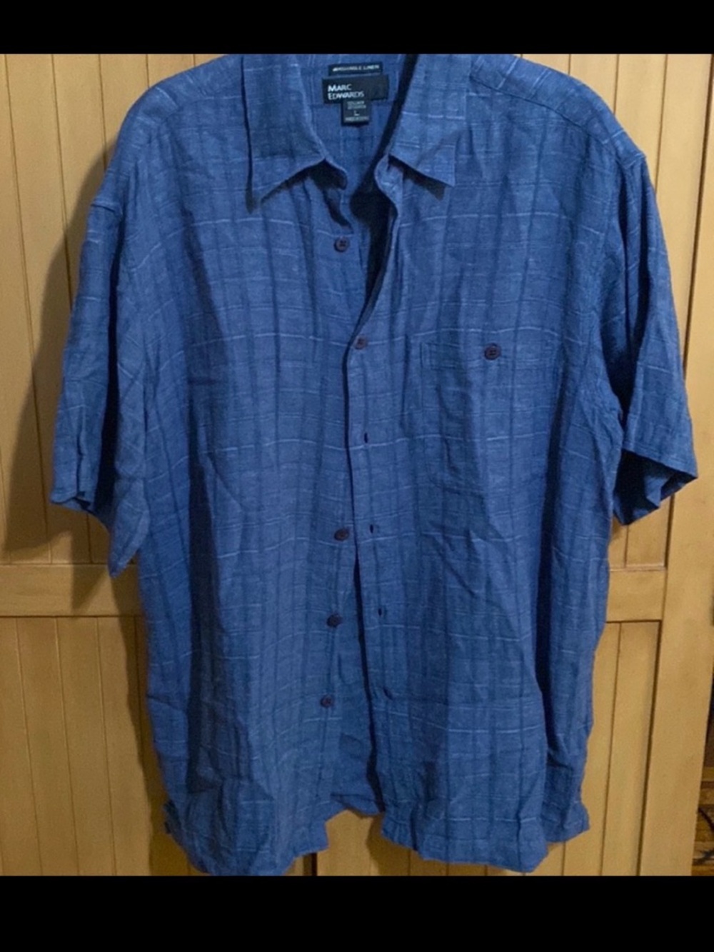 MENS MARC EDWARDS
SHORT SLEEVE BUTTON DOWN\Large/Blue - Picture 13 of 15